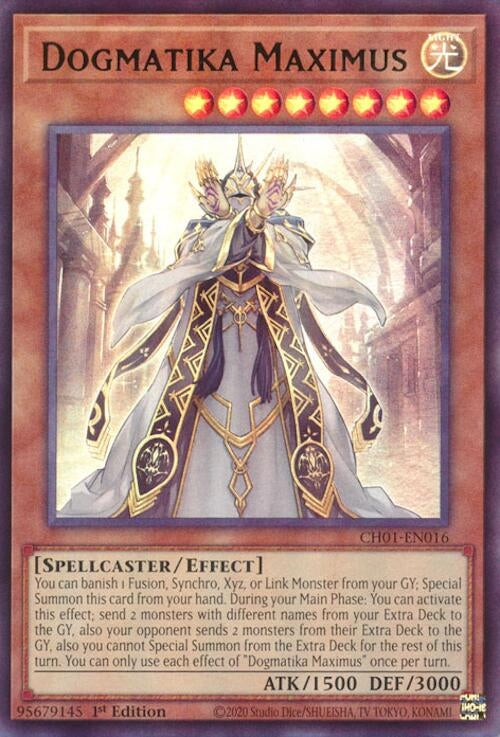 Image for Dogmatika Maximus (CH01-EN016) (THE CHRONICLES DECK: The Fallen & The Virtuous (All-Foil Edition)) - YuGiOh