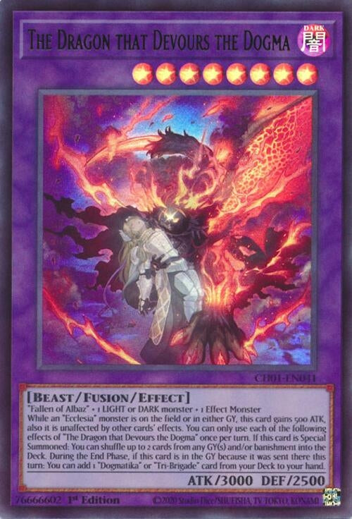 Image for The Dragon that Devours the Dogma (CH01-EN041) (THE CHRONICLES DECK: The Fallen & The Virtuous (All-Foil Edition)) - YuGiOh