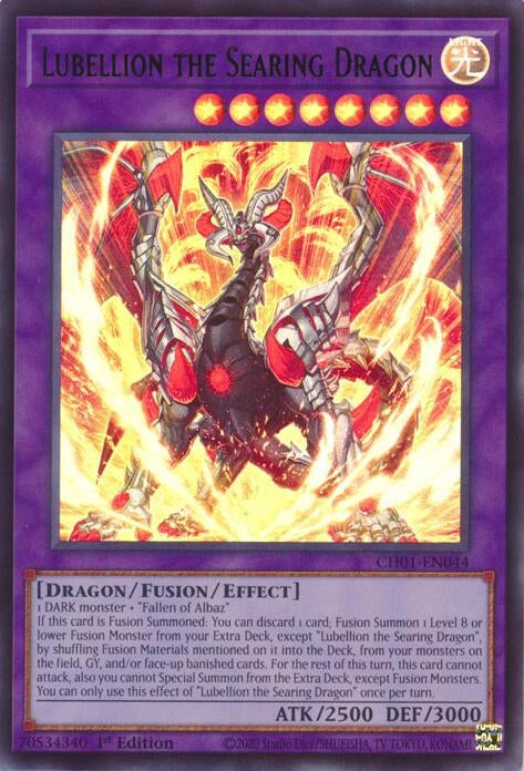 Image for Lubellion the Searing Dragon (CH01-EN044) (THE CHRONICLES DECK: The Fallen & The Virtuous (All-Foil Edition)) - YuGiOh