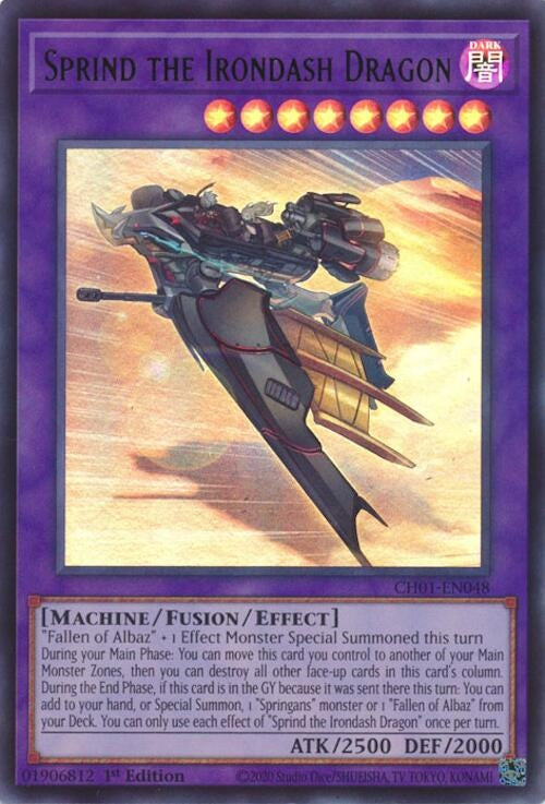 Image for Sprind the Irondash Dragon (CH01-EN048) (THE CHRONICLES DECK: The Fallen & The Virtuous (All-Foil Edition)) - YuGiOh