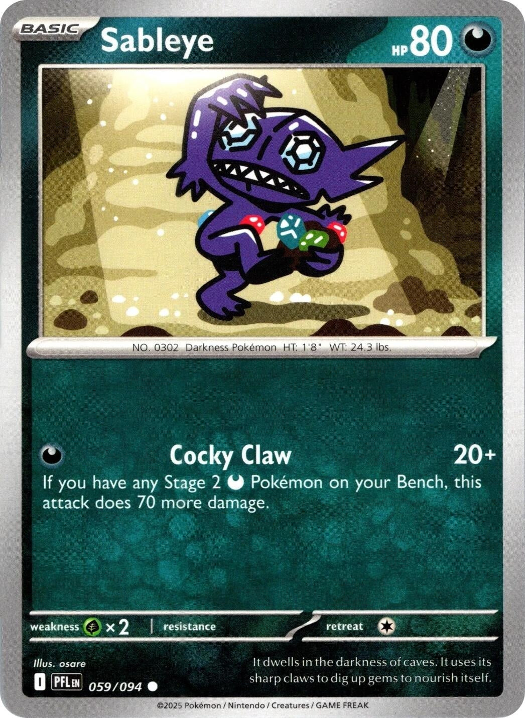 Sableye (059/094) (ME02: Phantasmal Flames)