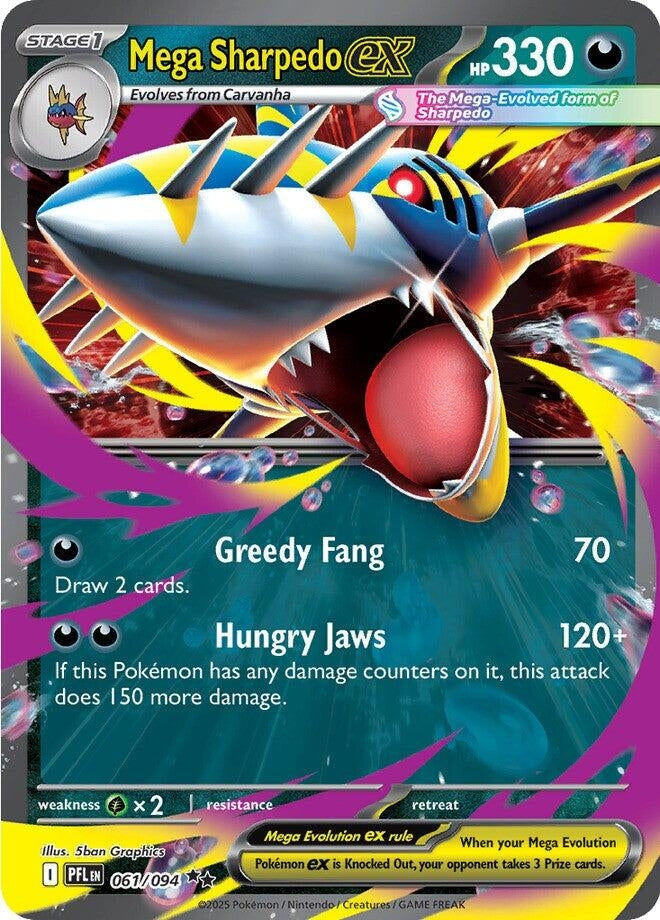 Mega Sharpedo ex (061/094) (ME02: Phantasmal Flames)
