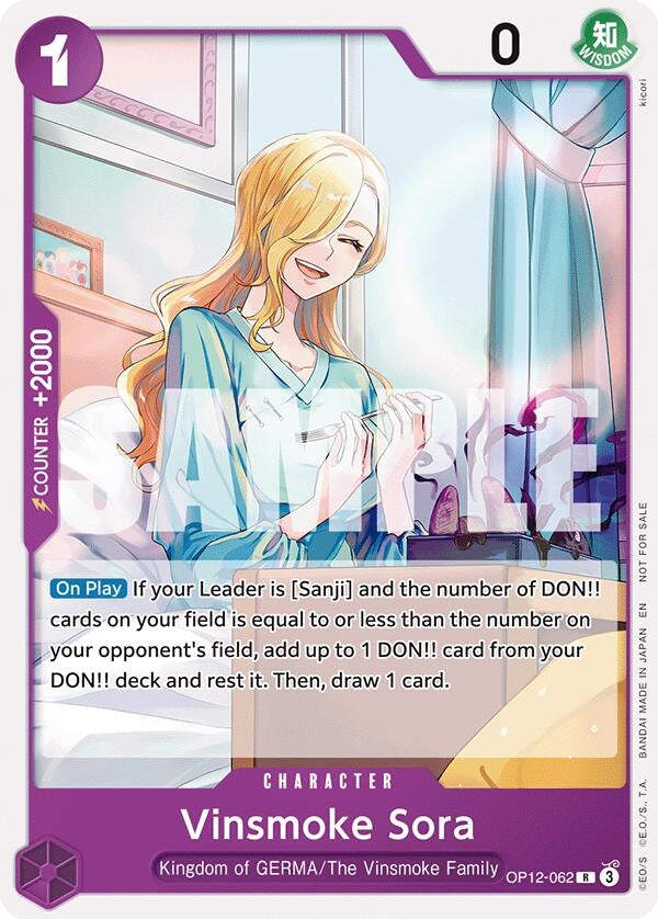 Image for Vinsmoke Sora (Tournament Pack 2026 Vol. 1) (OP12-062) (One Piece Promotion Cards) - One Piece Card Game