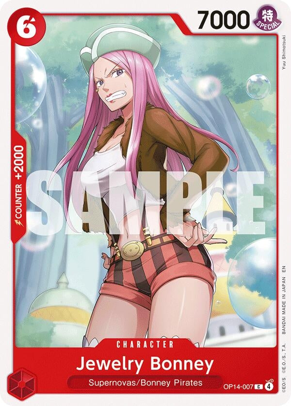 Image for Jewelry Bonney (OP14-007) (The Azure Sea's Seven) - One Piece Card Game