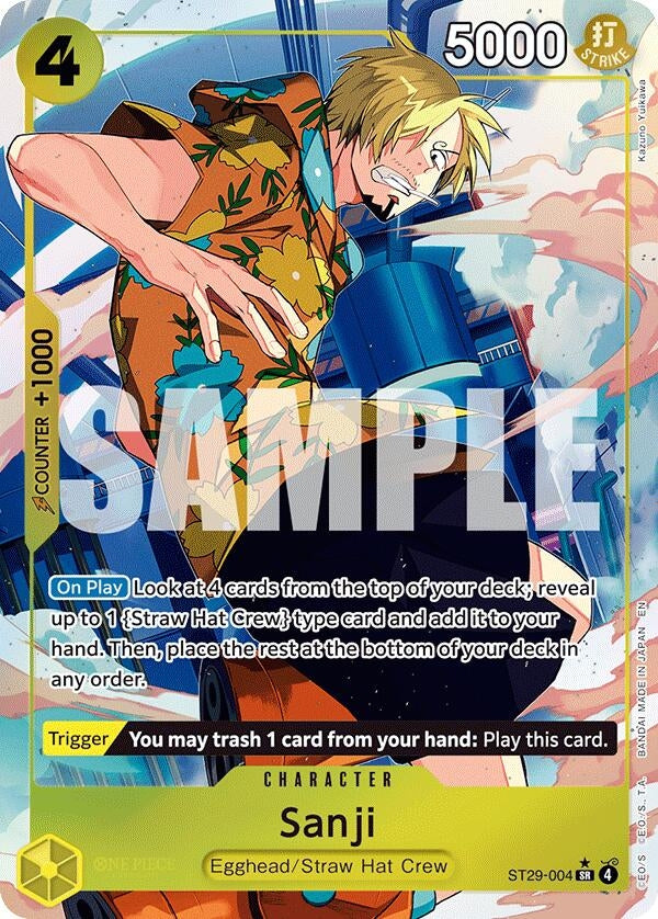 Image for Sanji (Full Art) (ST29-004) (Starter Deck 29: Egghead) - One Piece Card Game