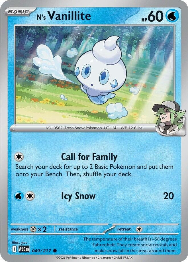 N's Vanillite (049/217) (ME: Ascended Heroes)