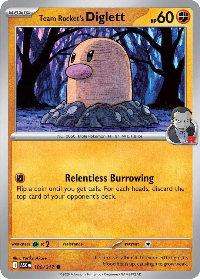 Team Rocket's Diglett (100/217) (ME: Ascended Heroes)
