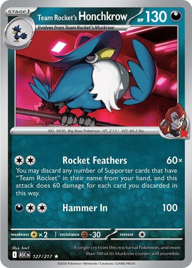 Team Rocket's Honchkrow (127/217) (ME: Ascended Heroes)