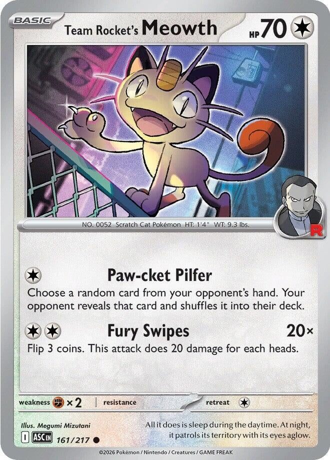 Team Rocket's Meowth (161/217) (ME: Ascended Heroes)