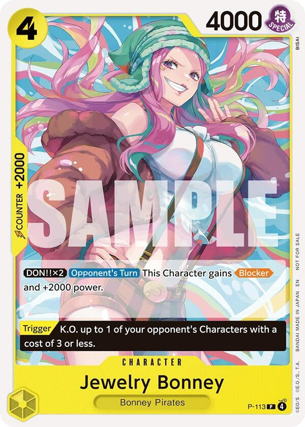 Image for Jewelry Bonney (Heroines Battle Pack) (P-113) (One Piece Promotion Cards) - One Piece Card Game
