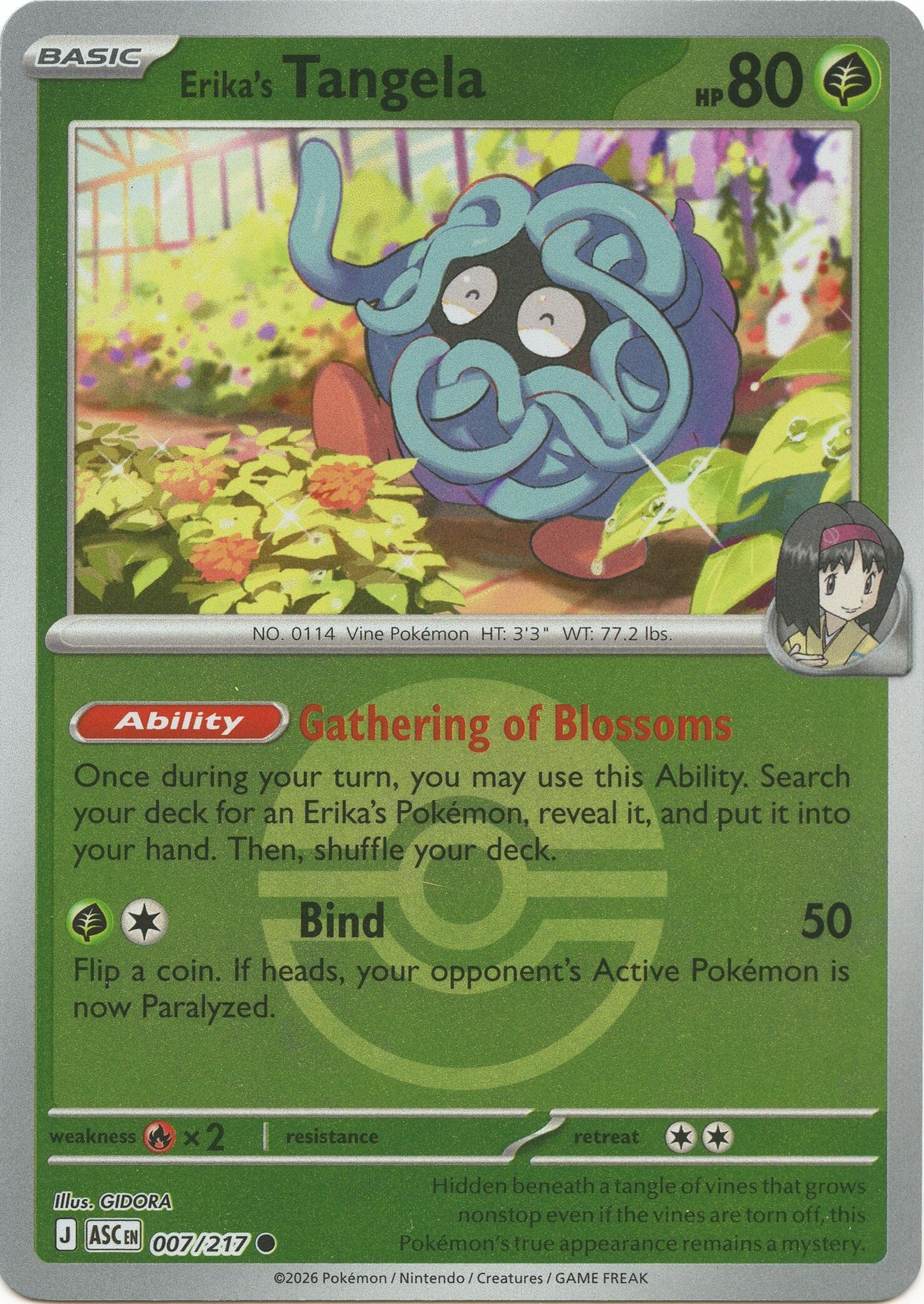 Erika's Tangela - 007/217 (Poke Ball) (007/217) (ME: Ascended Heroes)