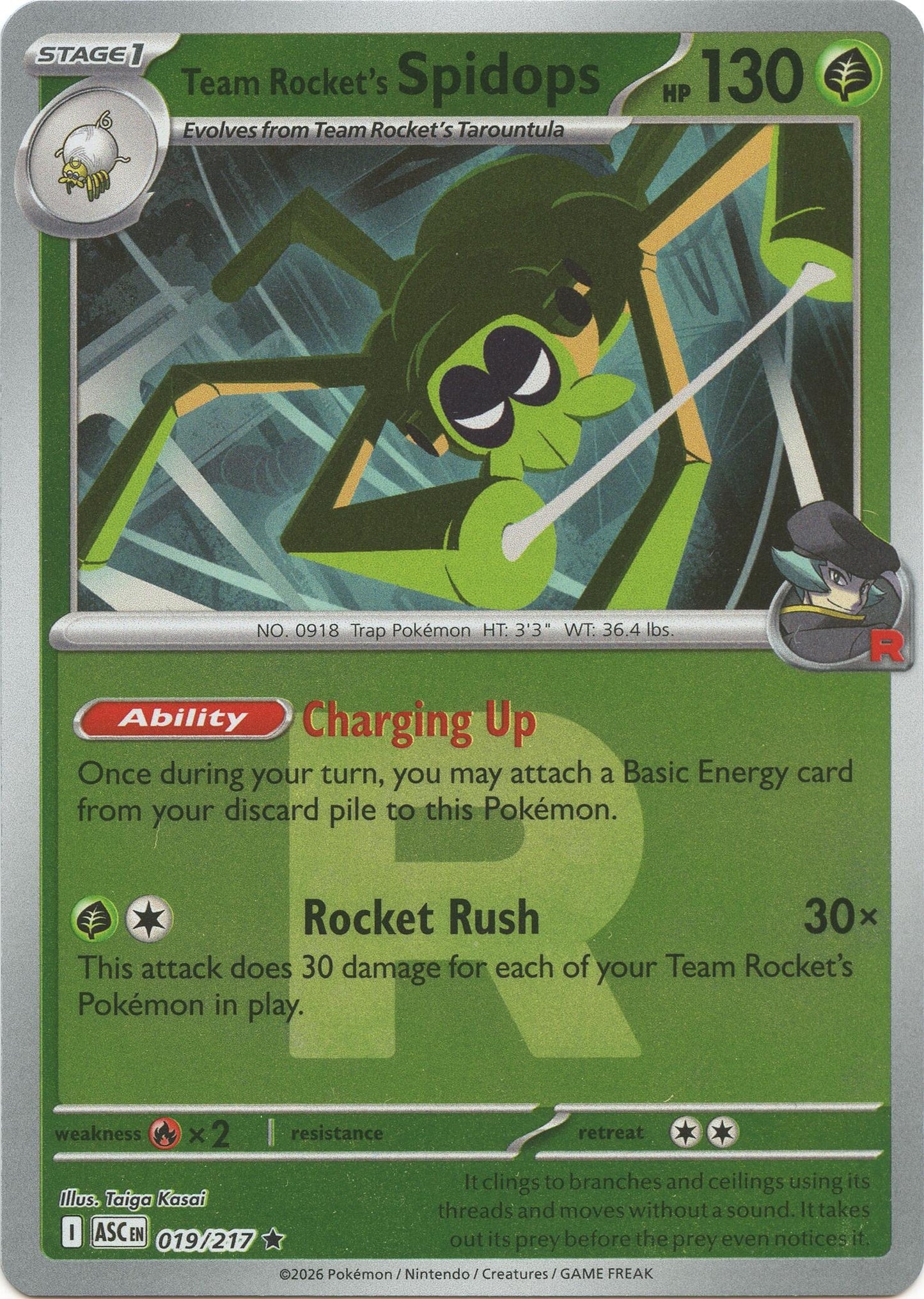 Team Rocket's Spidops (Team Rocket) (019/217) (ME: Ascended Heroes)