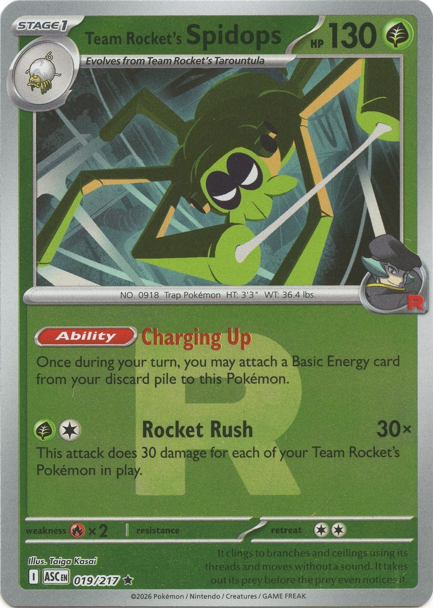Team Rocket's Spidops (Team Rocket) (019/217) (ME: Ascended Heroes)