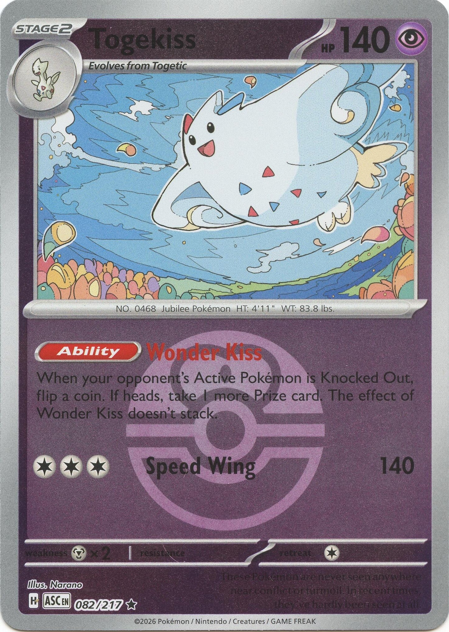 Togekiss - 082/217 (Love Ball) (082/217) (ME: Ascended Heroes)