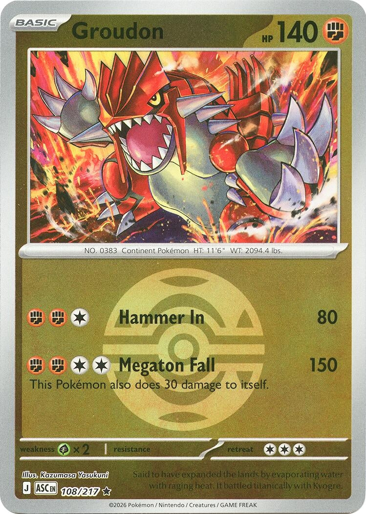 Groudon (Dusk Ball) (108/217) (ME: Ascended Heroes)