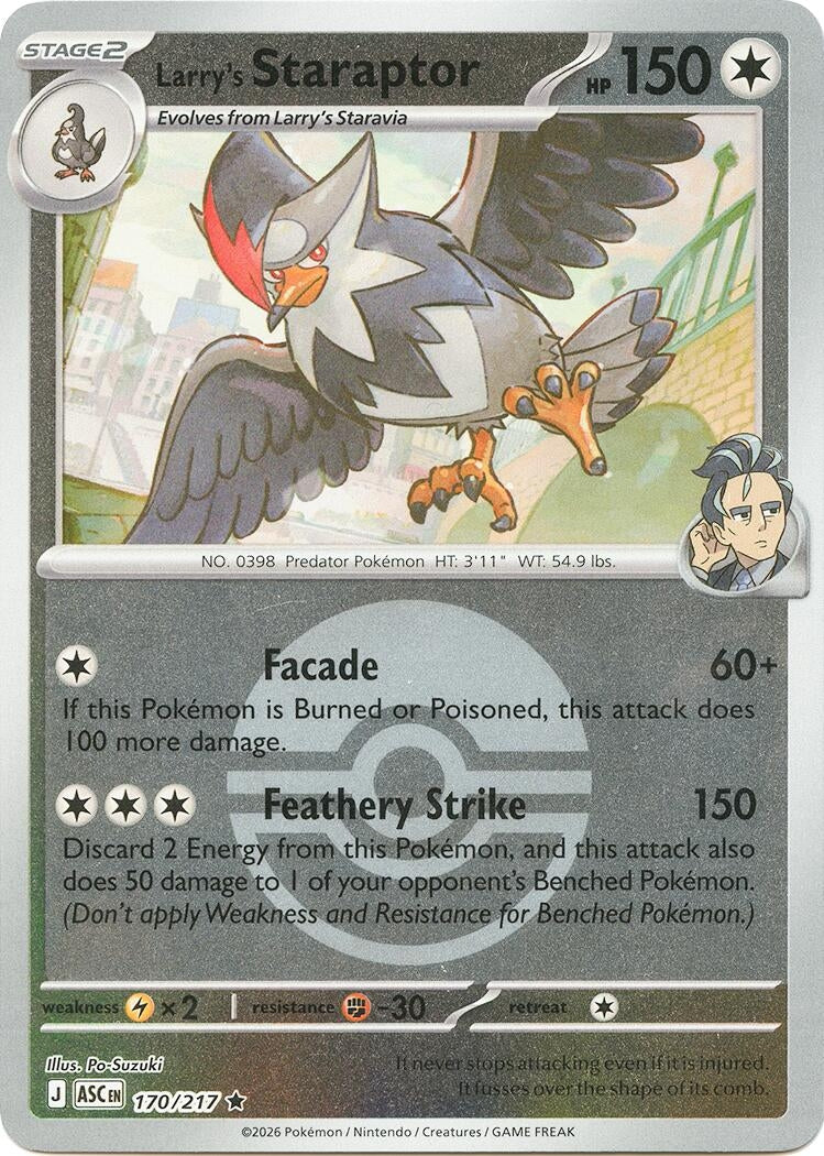 Larry's Staraptor - 170/217 (Poke Ball) (170/217) (ME: Ascended Heroes)