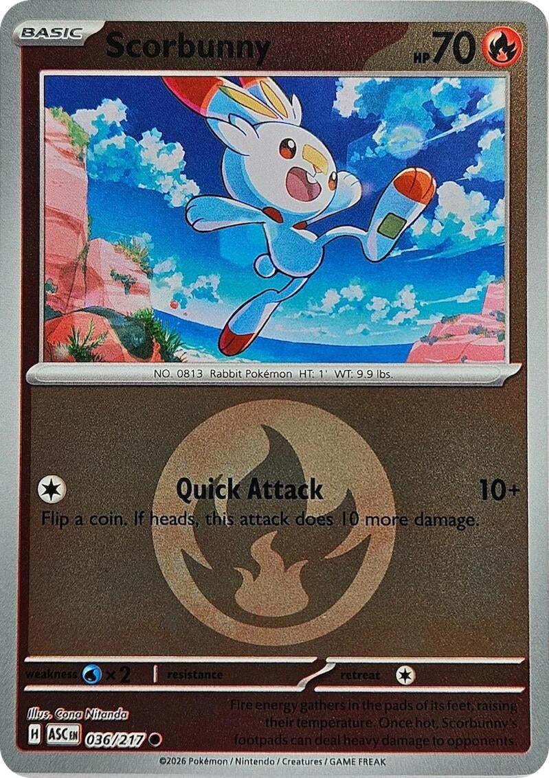 Scorbunny - 036/217 (Energy Symbol Pattern) (036/217) (ME: Ascended Heroes)