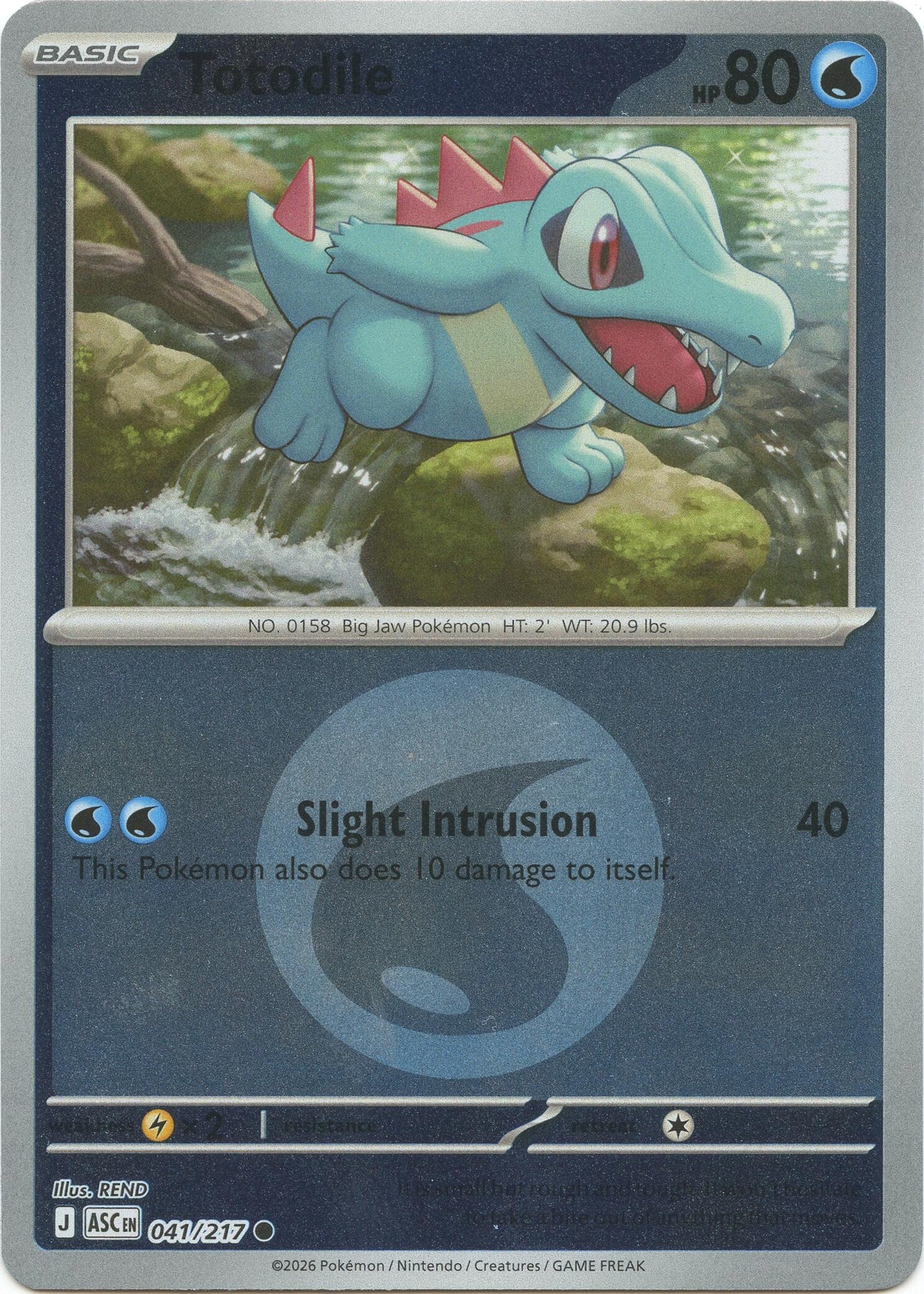 Totodile (Energy Symbol Pattern) (041/217) (ME: Ascended Heroes)