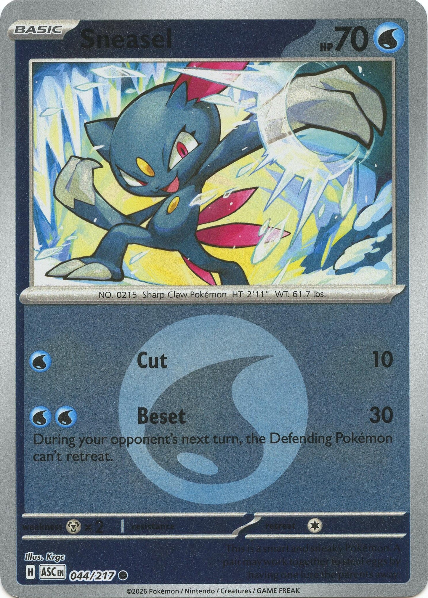 Sneasel (Energy Symbol Pattern) (044/217) (ME: Ascended Heroes)