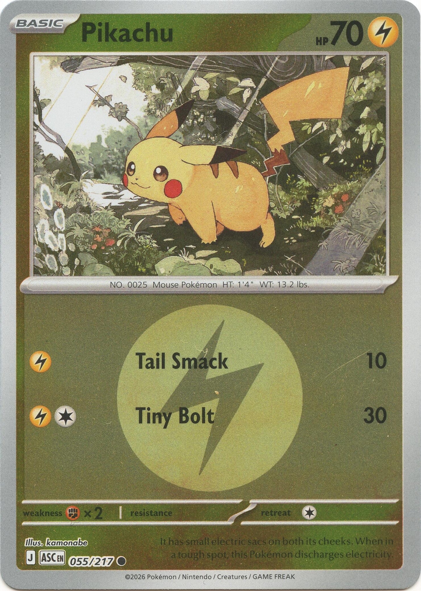 Pikachu (Energy Symbol Pattern) (055/217) (ME: Ascended Heroes)