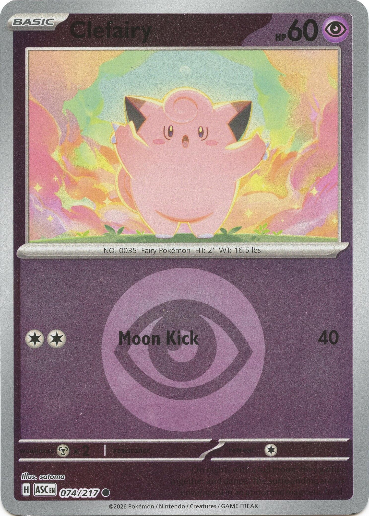 Image for Clefairy (Energy Symbol Pattern) (074/217) (ME: Ascended Heroes) - Pokemon