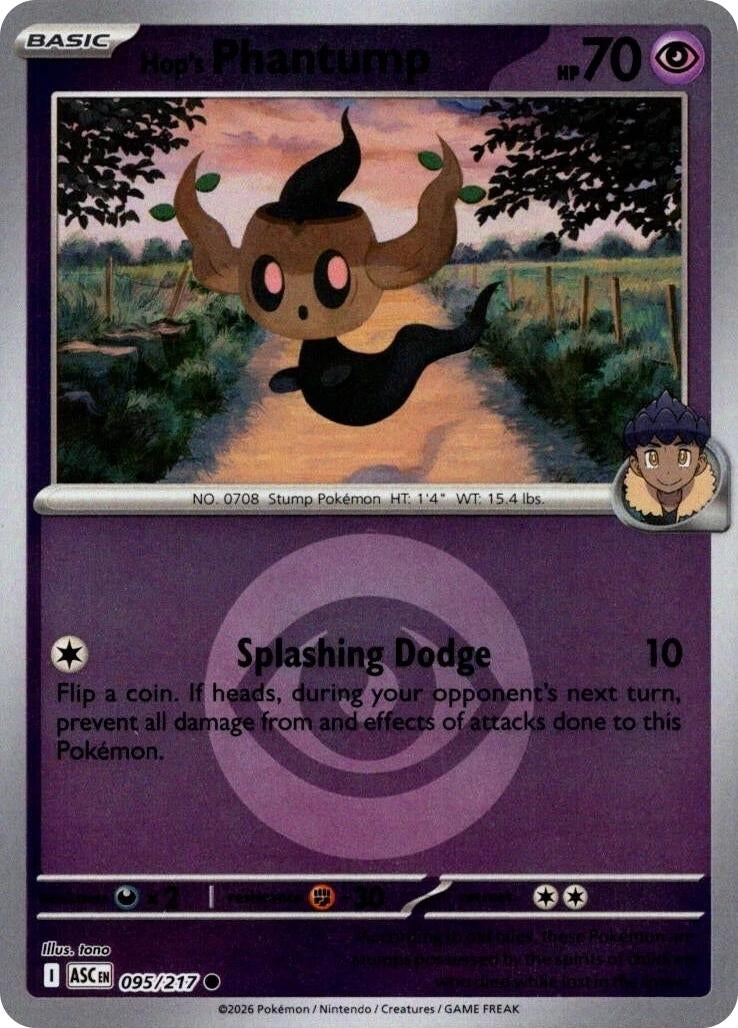 Hop's Phantump (Energy Symbol Pattern) (095/217) (ME: Ascended Heroes)