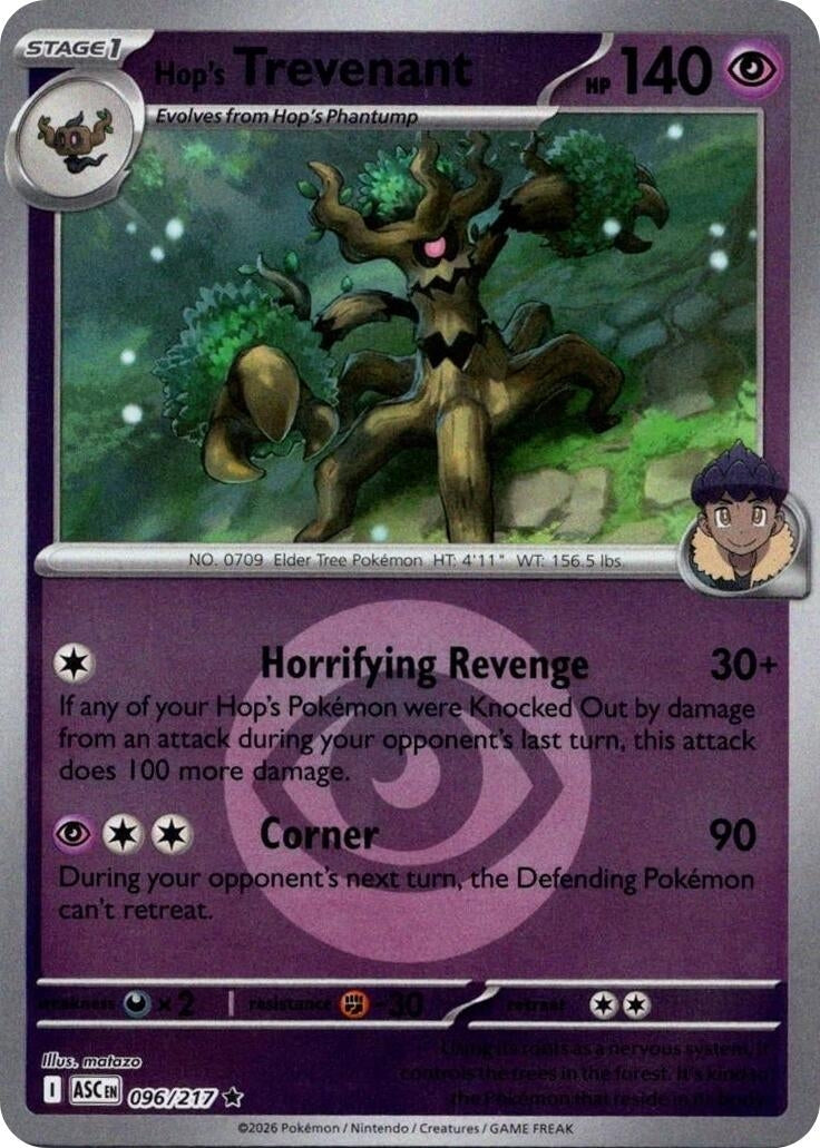 Hop's Trevenant - 096/217 (Energy Symbol Pattern) (096/217) (ME: Ascended Heroes)