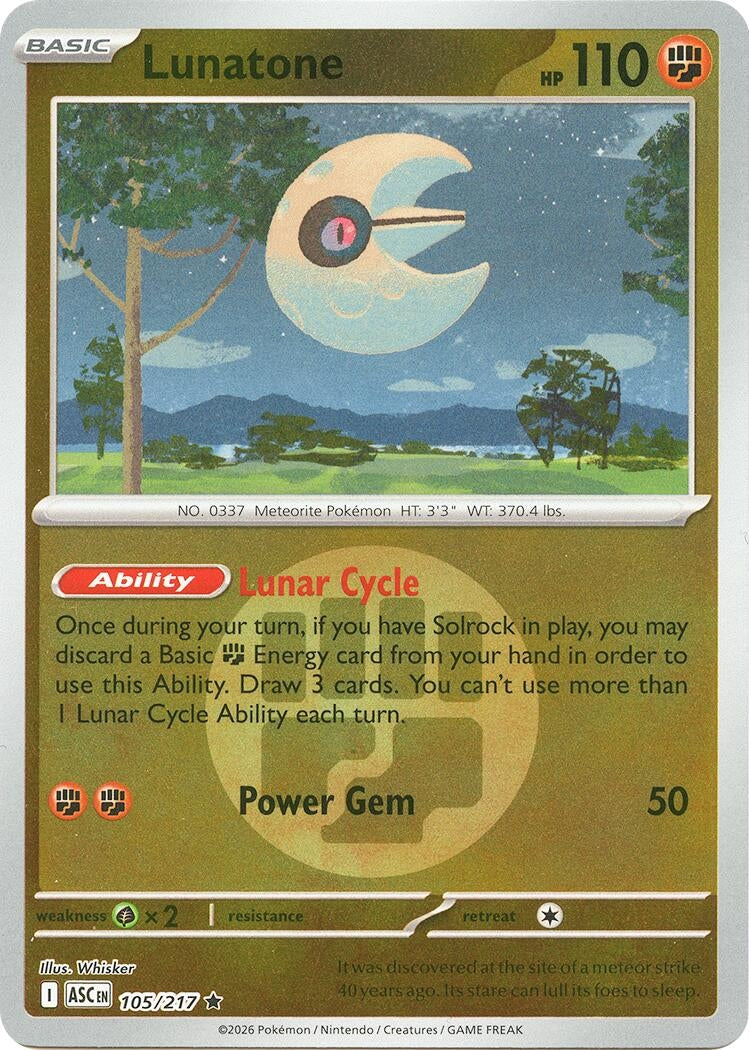 Lunatone (Energy Symbol Pattern) (105/217) (ME: Ascended Heroes)
