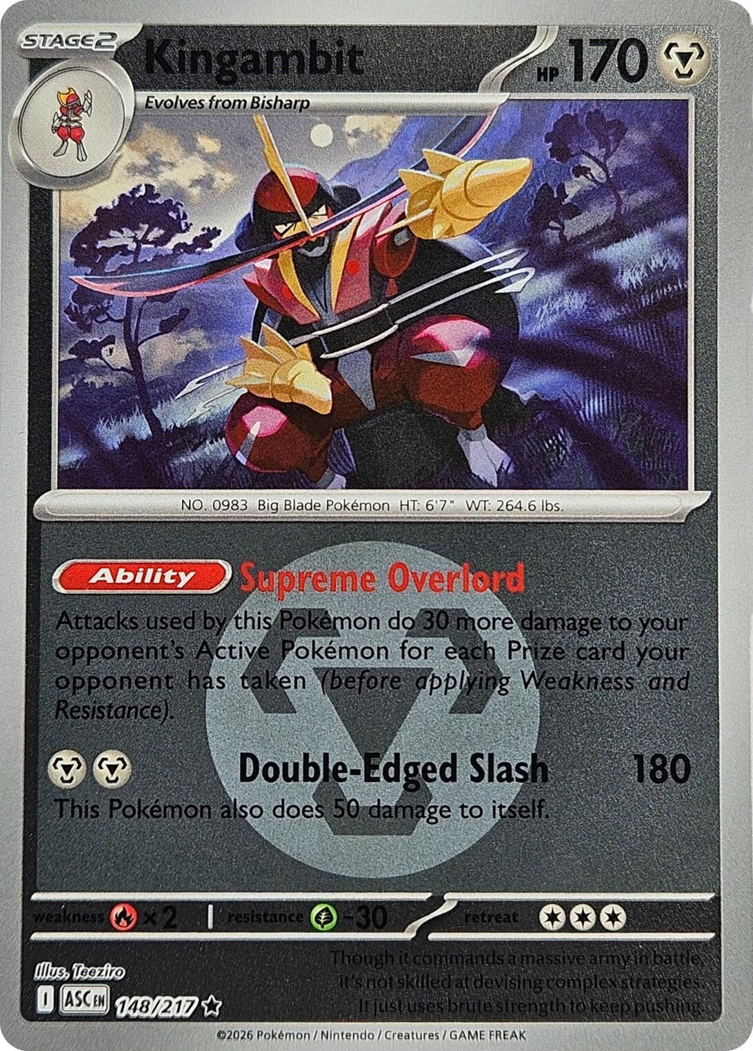 Kingambit (Energy Symbol Pattern) (148/217) (ME: Ascended Heroes)