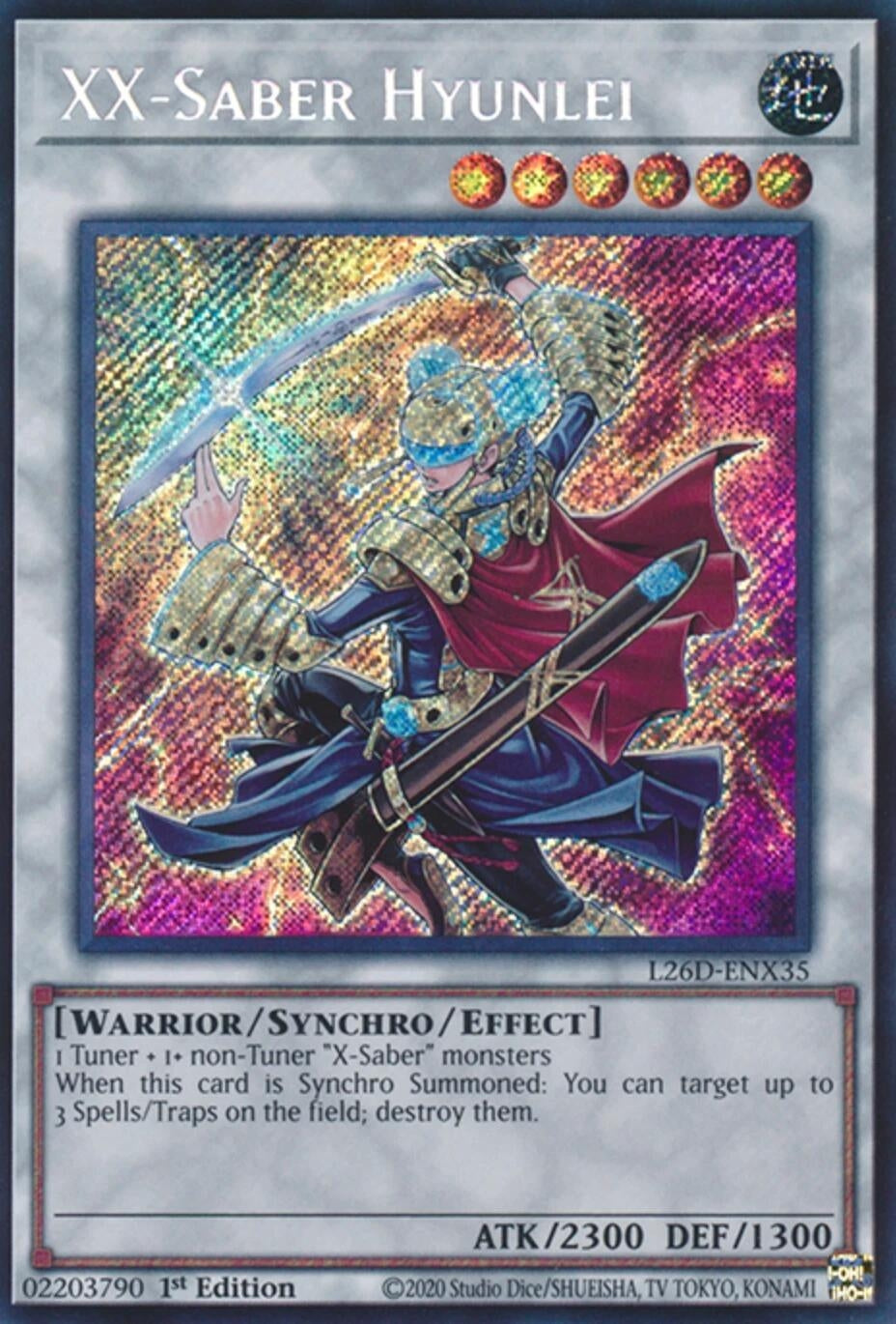 Image for XX-Saber Hyunlei (Secret Rare) (L26D-ENX35) (Legendary Modern Decks 2026) - YuGiOh