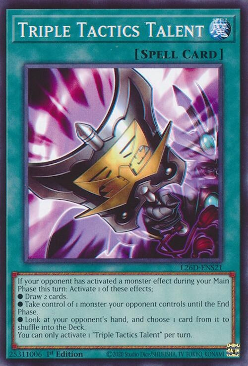 Image for Triple Tactics Talent (L26D-ENS21) (Legendary Modern Decks 2026) - YuGiOh