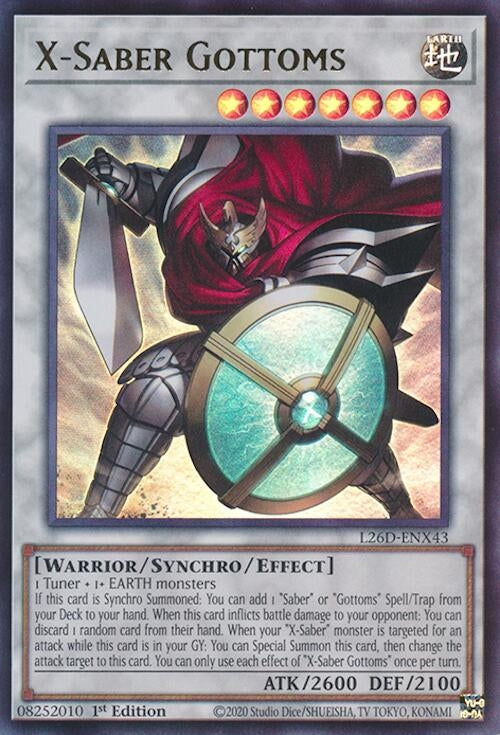 Image for X-Saber Gottoms (L26D-ENX43) (Legendary Modern Decks 2026) - YuGiOh