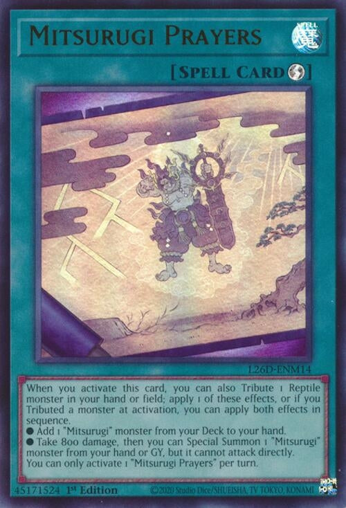 Image for Mitsurugi Prayers (Ultra Rare) (L26D-ENM14) (Legendary Modern Decks 2026) - YuGiOh