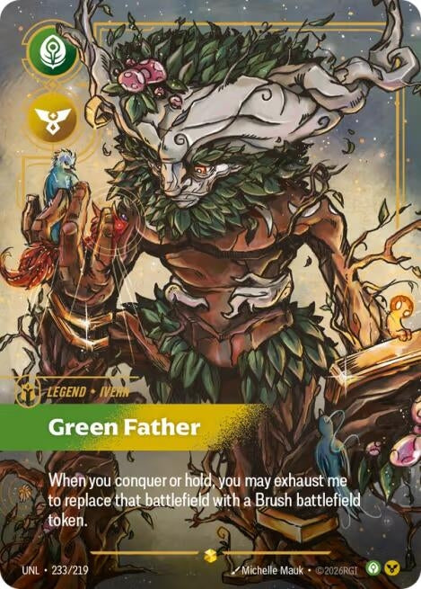 Image for Ivern - Green Father (Overnumbered) (233/219) (Unleashed) - Riftbound: League of Legends Trading Card Game
