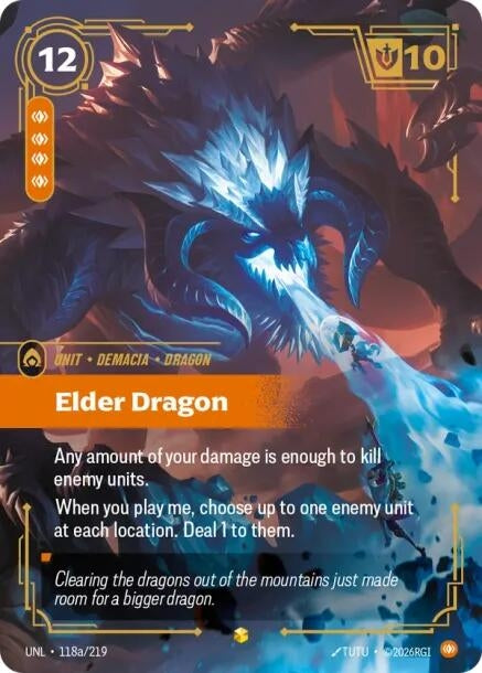 Image for Elder Dragon (Alternate Art) (118a/219) (Unleashed) - Riftbound: League of Legends Trading Card Game