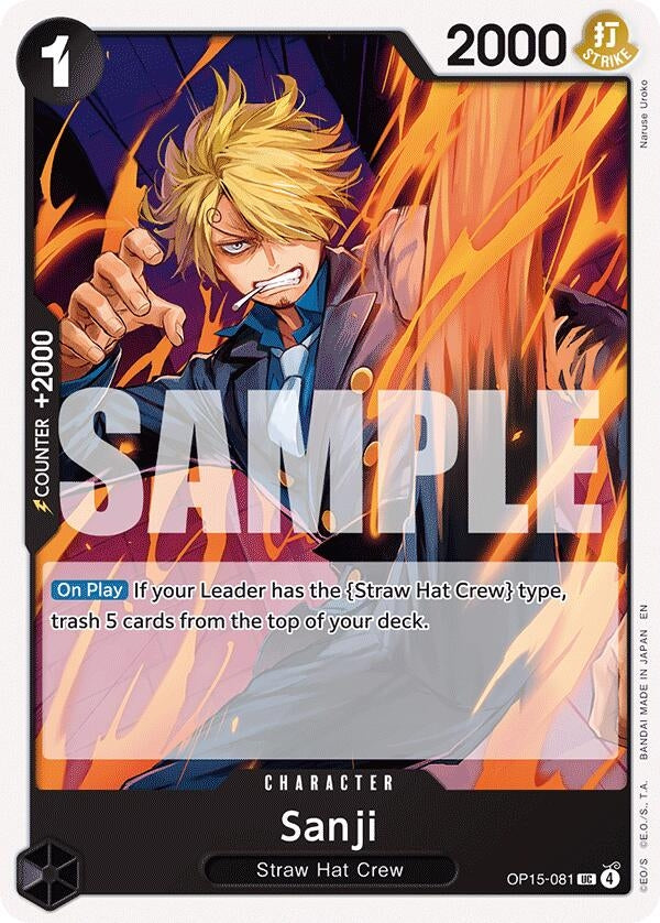 Image for Sanji (OP15-081) (OP15-081) (Adventure on Kami's Island) - One Piece Card Game