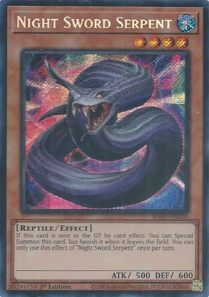 Night Sword Serpent (Secret Rare) (RA05-EN020) (Rarity Collection 5)