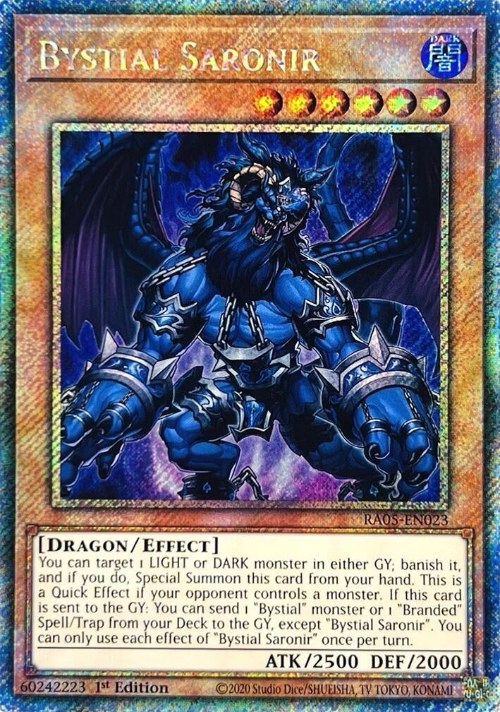 Bystial Saronir (Platinum Secret Rare) (RA05-EN023) (Rarity Collection 5)