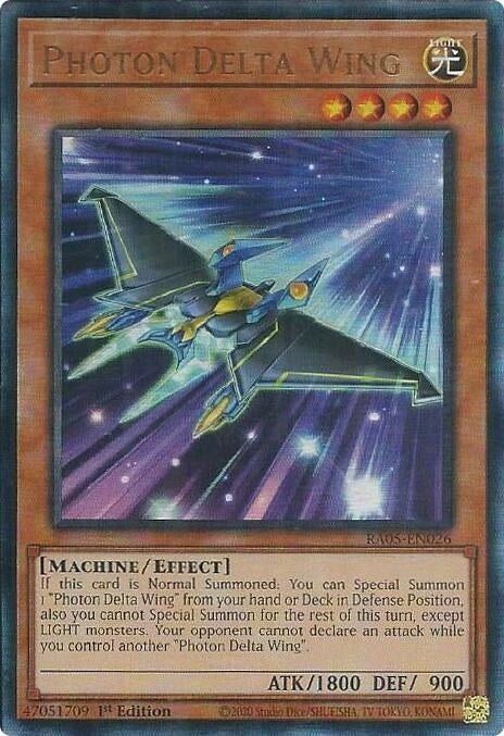 Photon Delta Wing (Ultimate Rare) (RA05-EN026) (Rarity Collection 5)