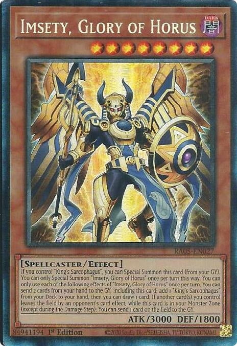 Imsety, Glory of Horus (Collector's Rare) (RA05-EN027) (Rarity Collection 5)