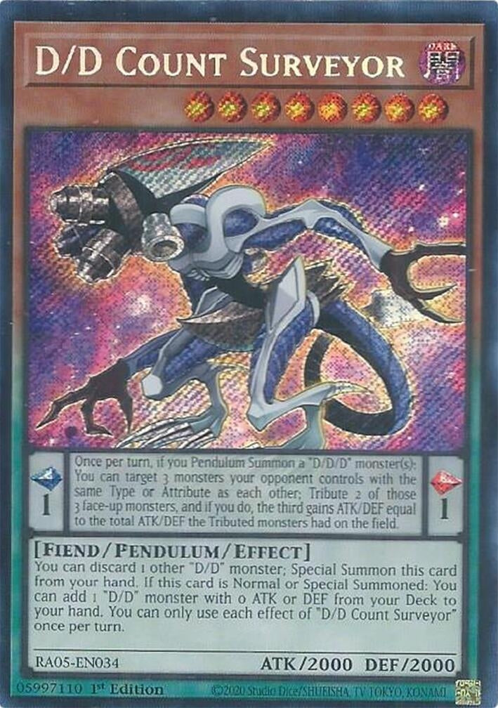 D/D Count Surveyor (Secret Rare) (RA05-EN034) (Rarity Collection 5)