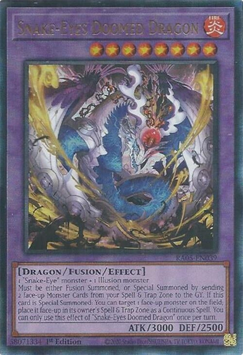 Snake-Eyes Doomed Dragon (Ultimate Rare) (RA05-EN039) (Rarity Collection 5)