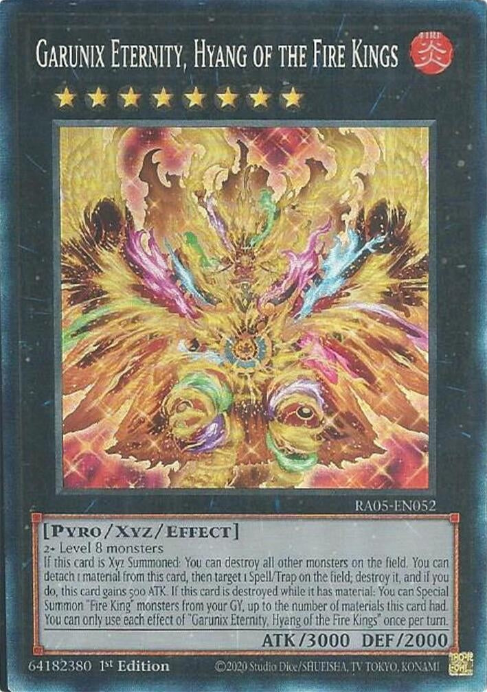 Garunix Eternity, Hyang of the Fire Kings (Collector's Rare) (RA05-EN052) (Rarity Collection 5)