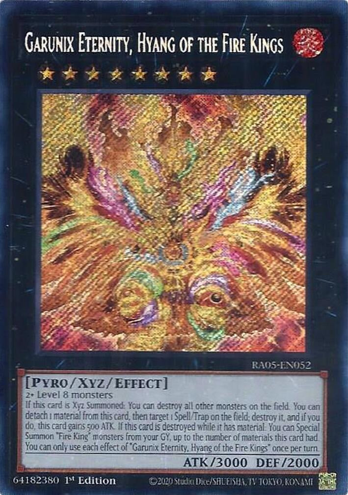 Garunix Eternity, Hyang of the Fire Kings (Secret Rare) (RA05-EN052) (Rarity Collection 5)