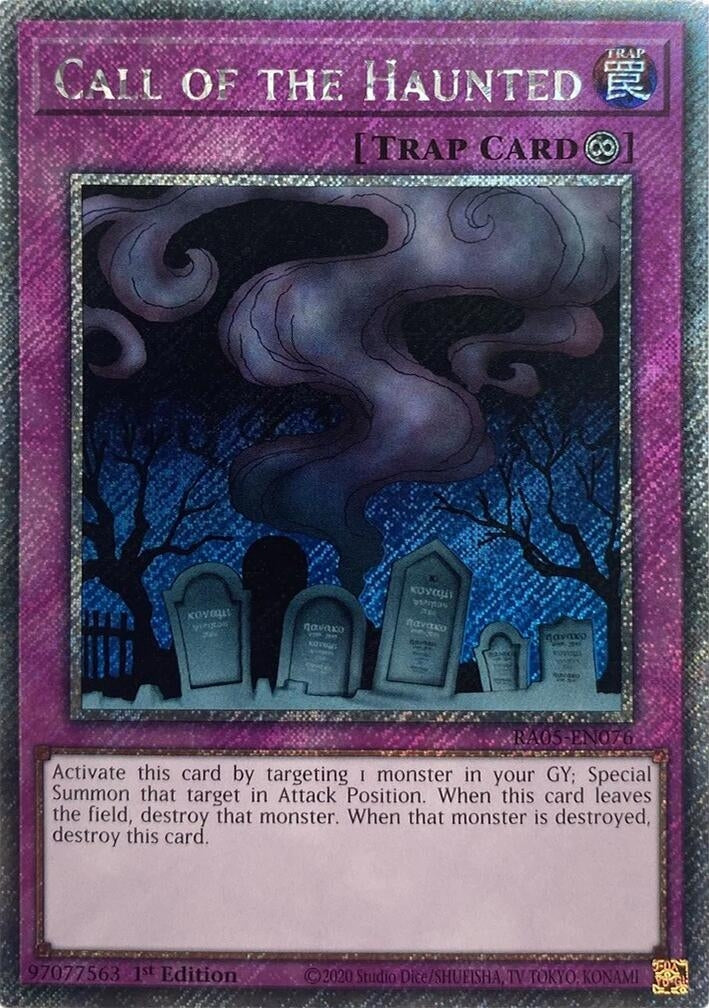 Call of the Haunted (Platinum Secret Rare) (RA05-EN076) (Rarity Collection 5)