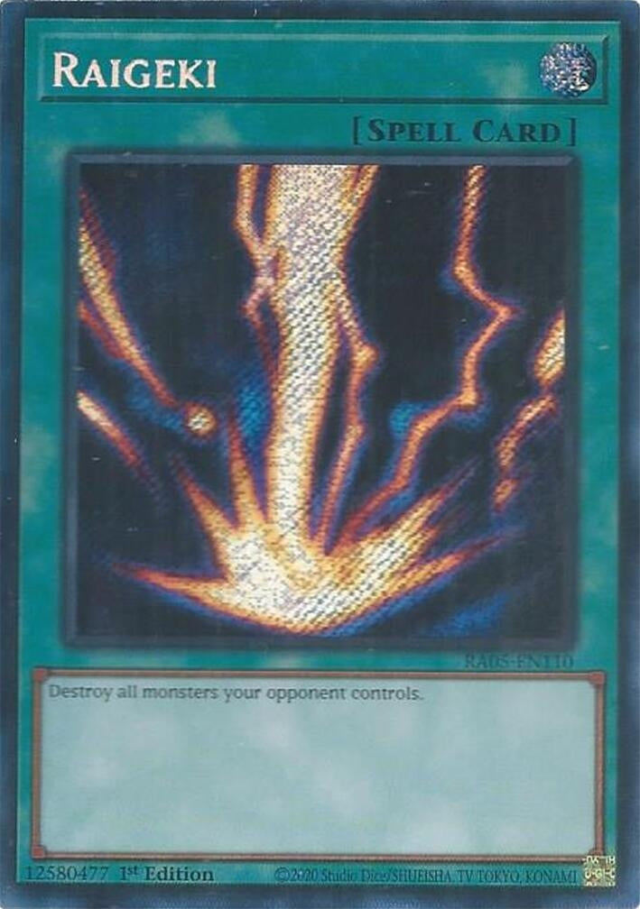 Raigeki (Secret Rare) (RA05-EN110) (Rarity Collection 5)