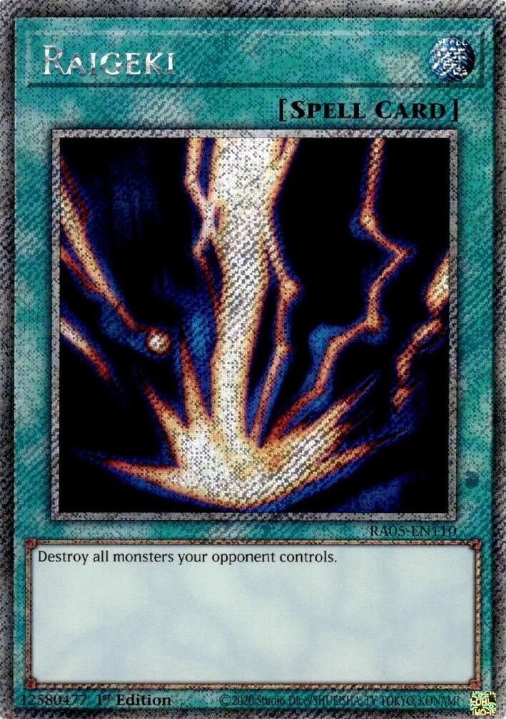Raigeki (Platinum Secret Rare) (RA05-EN110) (Rarity Collection 5)