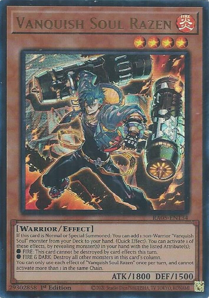 Vanquish Soul Razen (Ultra Rare) (RA05-EN134) (Rarity Collection 5)