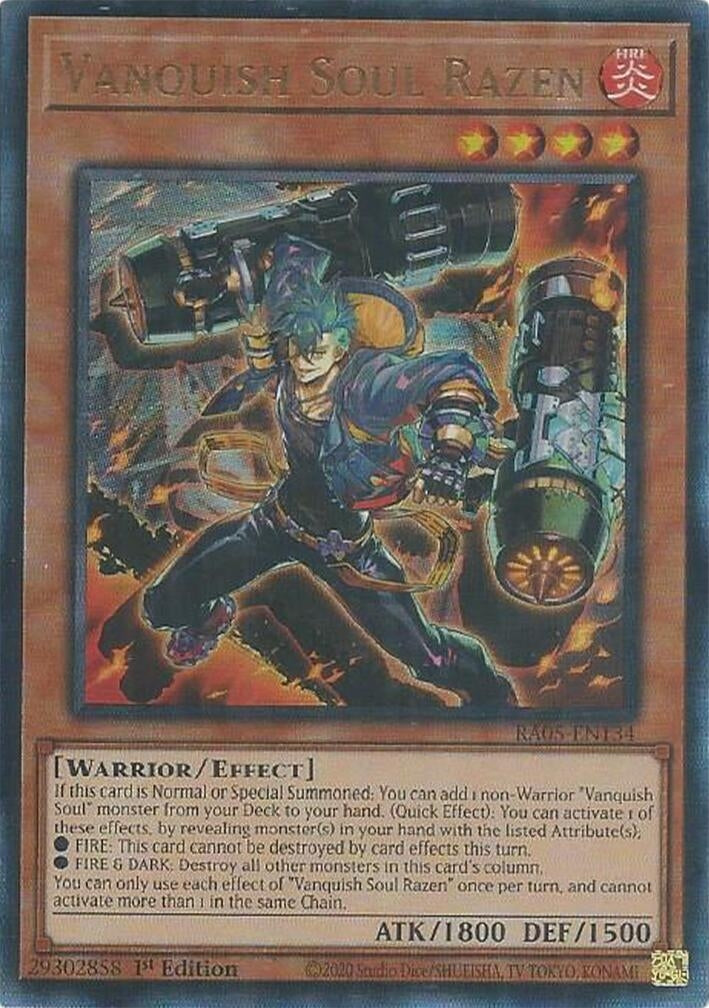 Vanquish Soul Razen (Ultimate Rare) (RA05-EN134) (Rarity Collection 5)
