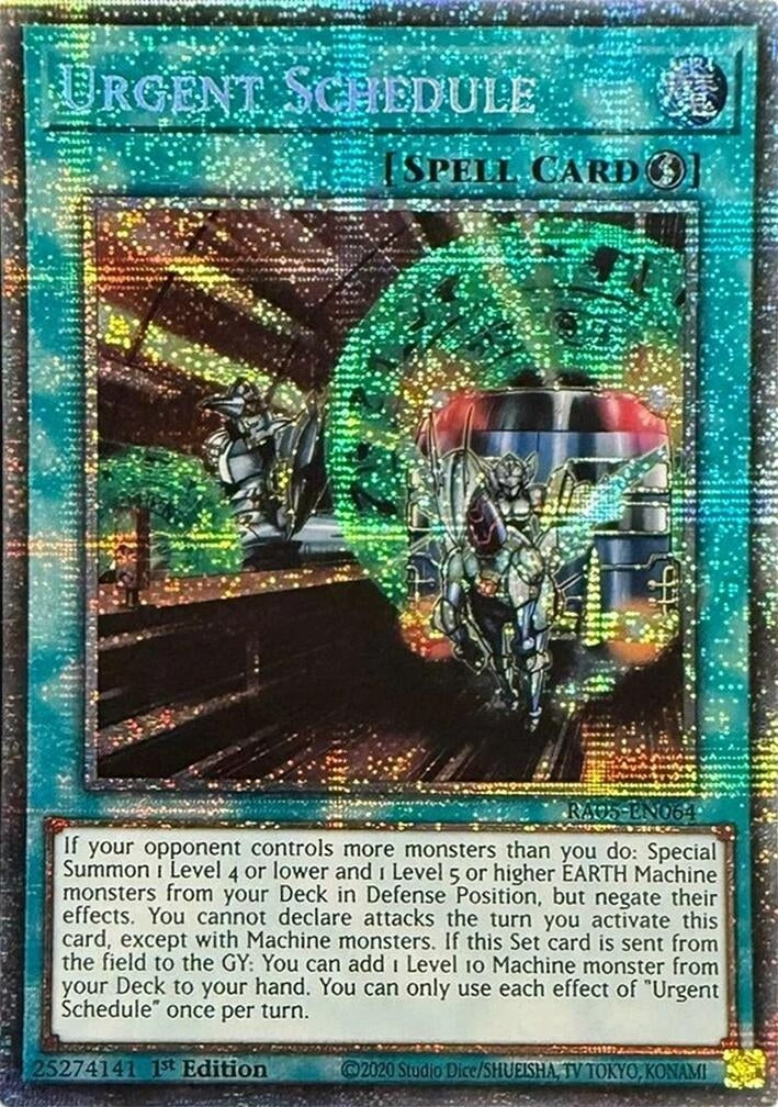 Image for Urgent Schedule (Starlight Rare) (RA05-EN064) (Rarity Collection 5) - YuGiOh